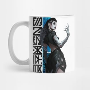 Cyberpunk Warrior Gril Mug